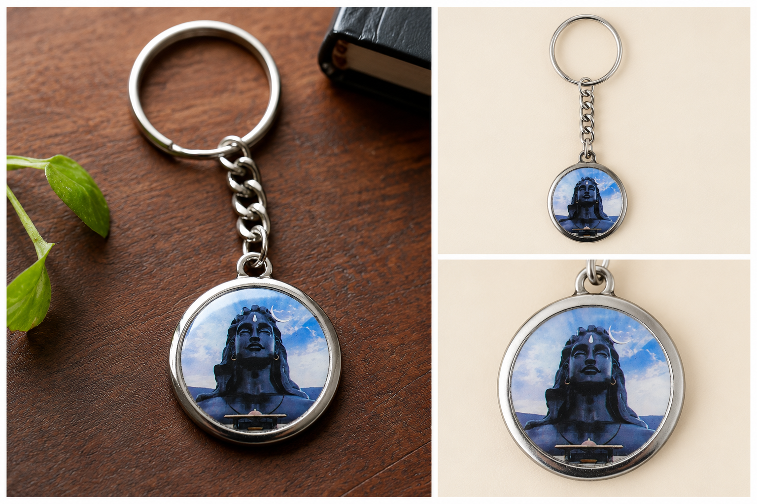 Adiyogi Round Key Chain Small